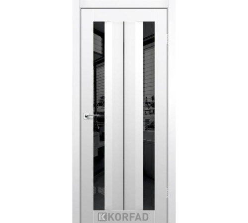 Межкомнатные Двери Korfad Aliano AL-01 Super PET Двухстороннее черное стекло ПВХ плёнка