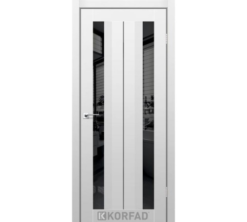 Межкомнатные Двери Korfad Aliano AL-01 Super PET Двухстороннее черное стекло ПВХ плёнка