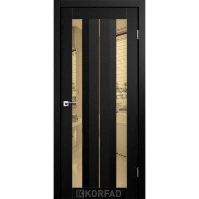 Міжкімнатні Двері AL-01 бронза BLK Super PET Korfad ПВХ плівка-0