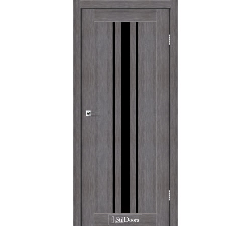 Межкомнатные Двери StilDoors ARIZONA Черное стекло ПВХ плёнка