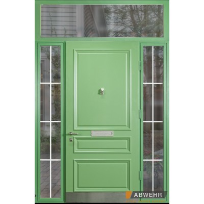 Вхідні Нестандартні двері з терморозривом та фрамугою Adriatica, комплектація FRAME Abwehr-0