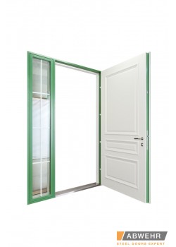 Нестандартні двері з терморозривом та фрамугою Adriatica, комплектація FRAME Abwehr