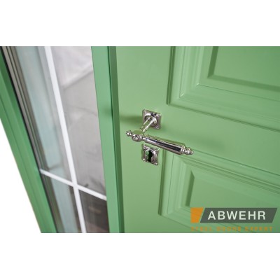 Вхідні Нестандартні двері з терморозривом та фрамугою Adriatica, комплектація FRAME Abwehr-3