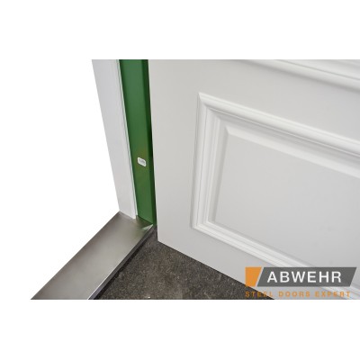 Вхідні Нестандартні двері з терморозривом та фрамугою Adriatica, комплектація FRAME Abwehr-9
