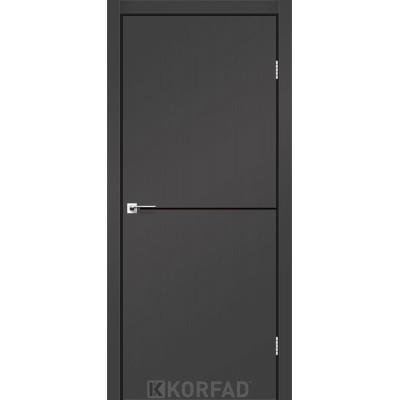 Межкомнатные Двери DLP-01 SUPER Pet black Korfad ПВХ плёнка-1