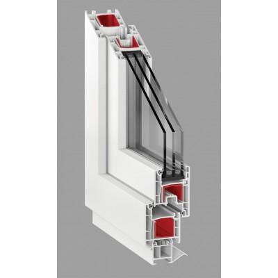 Металлопластиковое окно Epsilon Comfort двустворчатое с поворотно-откидной створкой 1200 x 1400 мм-1