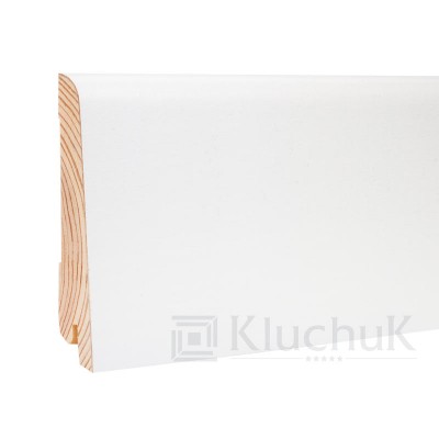 Плінтус Білий White plinth 80х19х2200 Евро KLW-03 Kluchuk-0