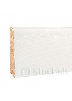 Плинтус Белый White plinth 100х19х2200 Евро KLW-05 Kluchuk