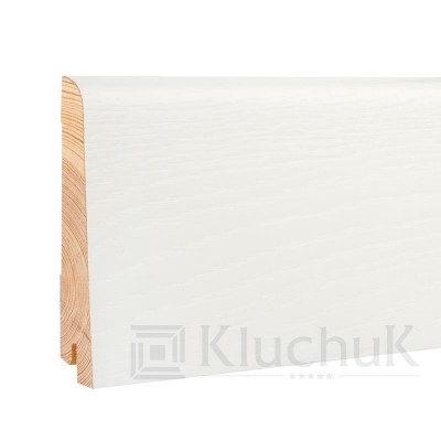 Плинтус Белый White plinth 100х19х2200 Евро KLW-05 Kluchuk-0