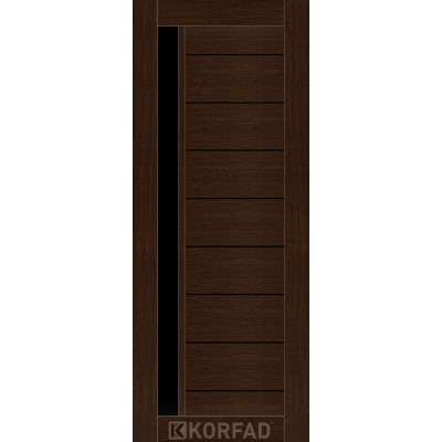 Межкомнатные МДФ накладка на двери NO-04 BLK Korfad ПВХ плёнка-1