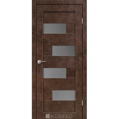 Міжкімнатні Двері PM-10 сатин графіт Korfad ПВХ плівка-1