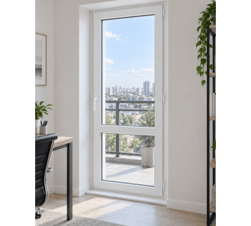 Металлопластиковые балконные двери VEKA Softline 82 поворотно-откидное 900 x 2000 мм
