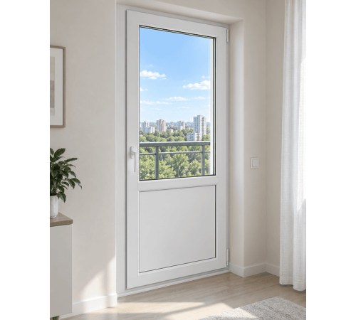 Металлопластиковые балконные двери VEKA Softline поворотно-откидное 900 x 2000 мм