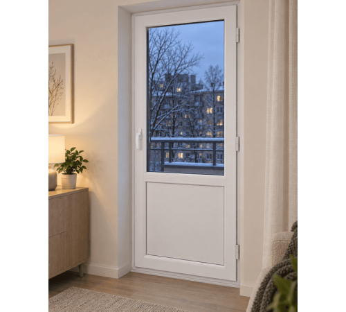 Металлопластиковые балконные двери VEKA Softline поворотно-откидное 900 x 2200 мм