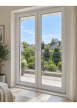 Металлопластиковые двери REHAU 70 двустворчатые 1600 x 2000 мм