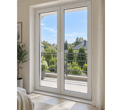 Металлопластиковые двери REHAU 70 двустворчатые 1600 x 2000 мм