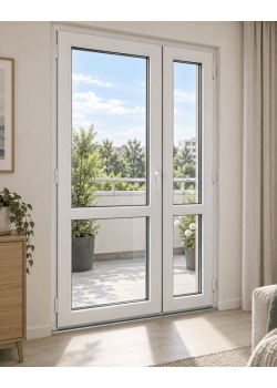 Металлопластиковые балконные двери VEKA Softline поворотно-откидное 1300 x 2000 мм