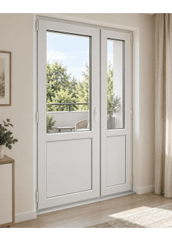 Металлопластиковые балконные двери VEKA Softline 82 поворотно-откидное 1300 x 2000 мм