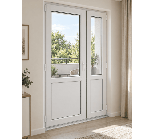 Металлопластиковые балконные двери VEKA Softline поворотно-откидное 1300 x 2100 мм