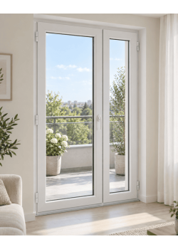 Металлопластиковые балконные двери VEKA Softline поворотно-откидное 1300 x 2200 мм