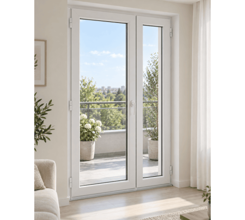 Металлопластиковые балконные двери VEKA Softline поворотно-откидное 1300 x 2200 мм