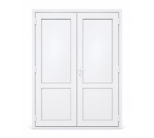 Металлопластиковые двери VEKA Softline 76 двустворчатые 1300 x 1900 мм