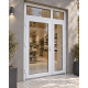 Металлопластиковые двери VEKA Softline 70 с фрамугой 1300 x 2300 мм