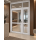 Металлопластиковые двери Rehau SYNEGO 80 с фрамугой 1300 x 2300 мм