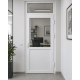 Металлопластиковые двери Rehau Euro 60 с фрамугой 900 x 2500 мм