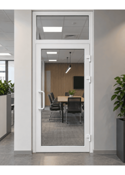 Металлопластиковые двери Steko IDEAL 4000 с фрамугой 700 x 2300 мм