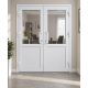 Металлопластиковые двери VEKA Softline 76 двустворчатые 1200 x 1900 мм