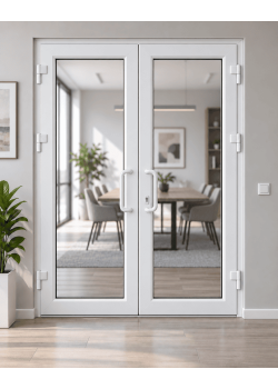 Металлопластиковые двери VEKA Softline 70 двустворчатые 1200 x 2000 мм