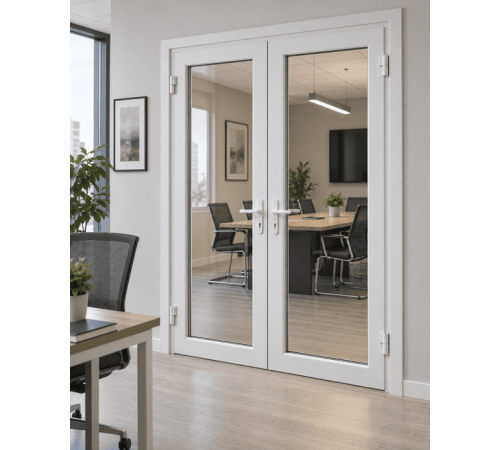 Металлопластиковые двери REHAU 70 двустворчатые 1700 x 2000 мм