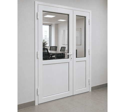 Металлопластиковые двери Aluplast Ideal 7000 MD полуторные с поворотно-откидной створкой 1200 x 2100 мм