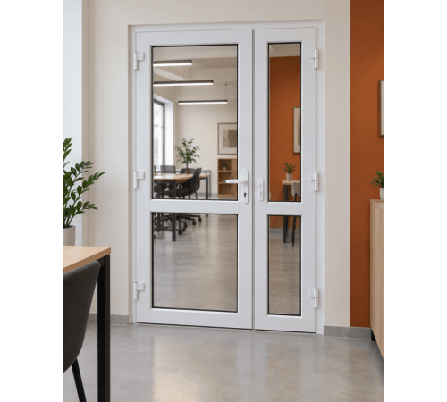 Металопластикові двері Veka Softline 82 полуторні з поворотно-відкидною стулкою 1200 x 2100 мм