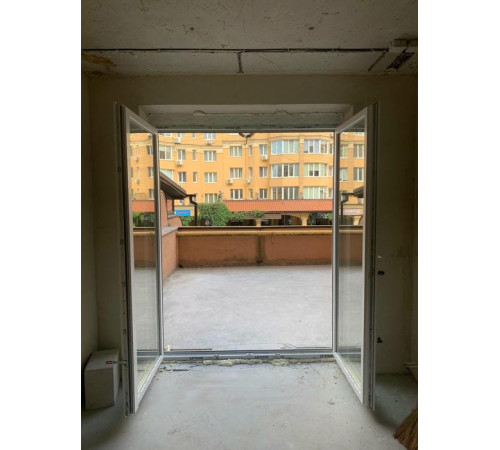 Металлопластиковые двери VEKA Softline 76 двустворчатые 1300 x 1900 мм