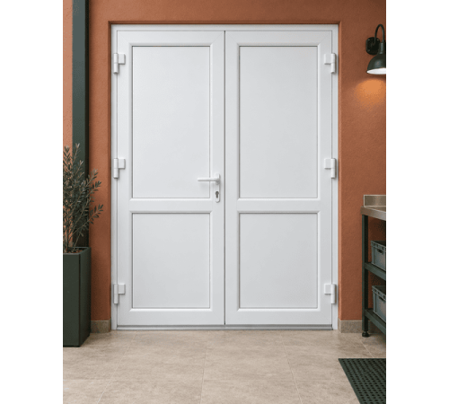 Металлопластиковые двери для технических помещений VEKA Softline 70 поворотные 1300 x 2000 мм