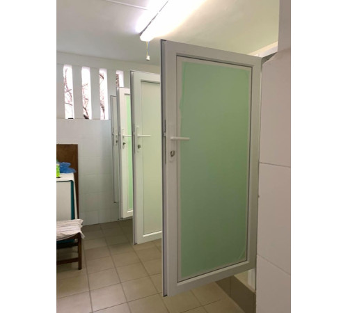Металлопластиковые двери для технических помещений VEKA Softline 76 поворотные 800 x 2000 мм