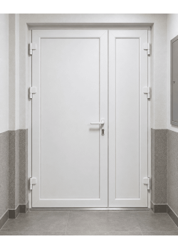 Металлопластиковые двери для технических помещений VEKA Softline 76 поворотные 1250 x 1900 мм