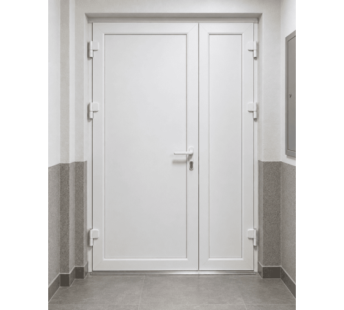 Металлопластиковые двери для технических помещений VEKA Softline 76 поворотные 1250 x 1900 мм
