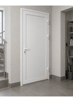 Металлопластиковые двери для технических помещений VEKA Softline 70 поворотные 850 x 1900 мм