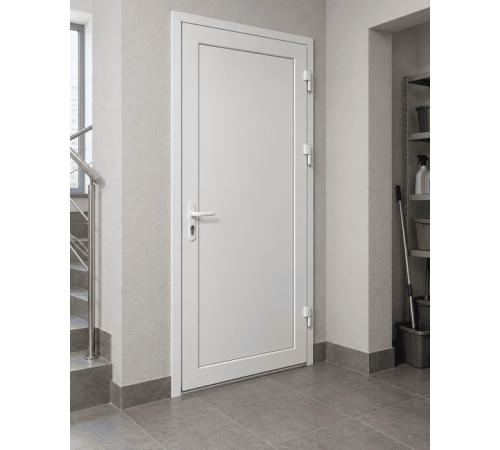 Металлопластиковые двери для технических помещений VEKA Softline 70 поворотные 850 x 1900 мм