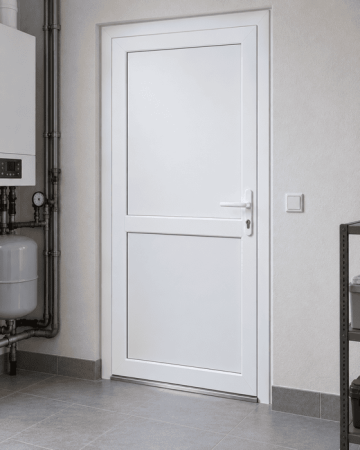 Металлопластиковые двери для технических помещений REHAU EURO 60 поворотные 700 x 2000 мм