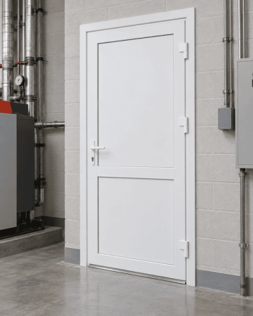 Металлопластиковые двери для технических помещений REHAU EURO 70 поворотные 950 x 2000 мм