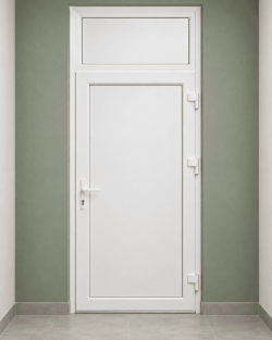 Металопластикові двері для технічних приміщень VEKA Softline 70 з фрамугою 700 x 1900 мм