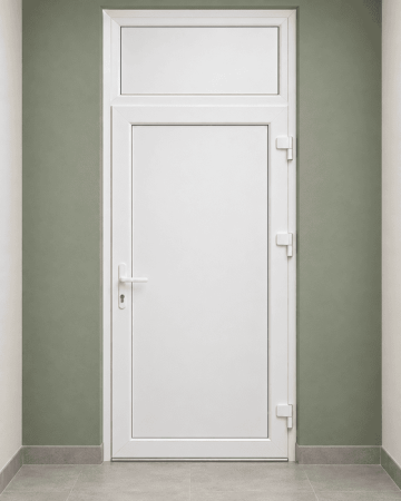 Металопластикові двері для технічних приміщень VEKA Softline 70 з фрамугою 700 x 1900 мм