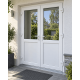 Металлопластиковые двери VEKA Softline 70 двустворчатые 1300 x 2000 мм