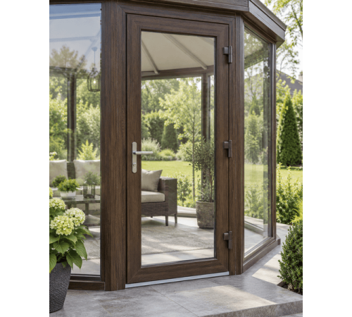 Металлопластиковые входные двери VEKA Softline 82 ламинированные 1050 x 2100 мм
