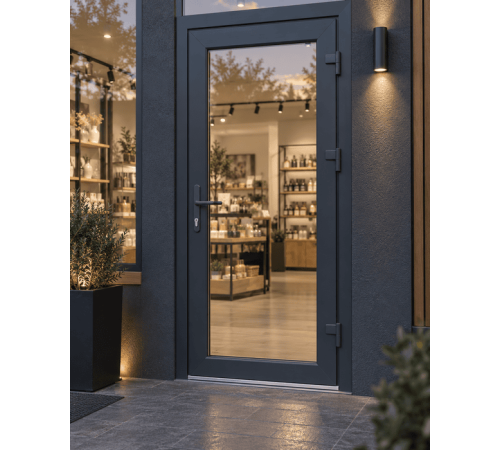 Металлопластиковые входные двери VEKA Softline 82 ламинированные 850 x 1900 мм