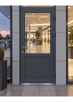 Металлопластиковые входные двери REHAU EURO 70 ламинированные 1100 x 2200 мм 